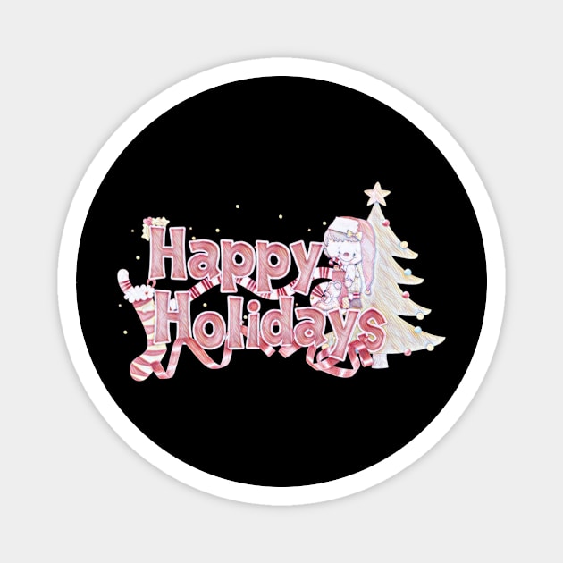 HAPPY HOLIDAYS Magnet by MACIBETTA